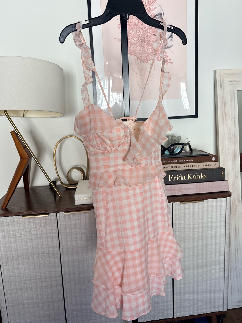 For Love of Lemons Dixie Gingham Mini Dress size M - Picture 9 of 9
